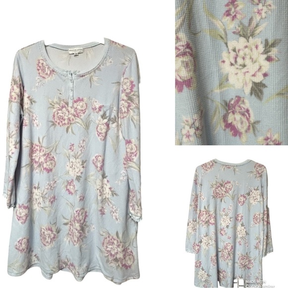 Miss Elaine Other - Miss Elaine waffle knit cottage core nightgown
